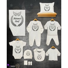 11 Lİ İSİMLİ HASTANE ÇIKIŞ SETİ ORGANİK PAMUK