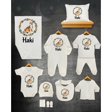 11 Lİ İSİMLİ HASTANE ÇIKIŞ SETİ ORGANİK PAMUK