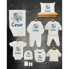 11 Lİ İSİMLİ HASTANE ÇIKIŞ SETİ ORGANİK PAMUK