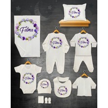 11 Lİ İSİMLİ HASTANE ÇIKIŞ SETİ ORGANİK PAMUK