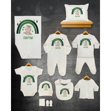 11 Lİ İSİMLİ HASTANE ÇIKIŞ SETİ ORGANİK PAMUK