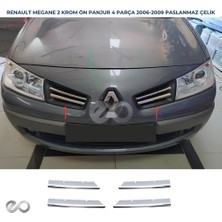 Ebal Oto Renault Megane 2 Krom Ön Panjur 4 Prç. P.çelik 2006-2010 Arası