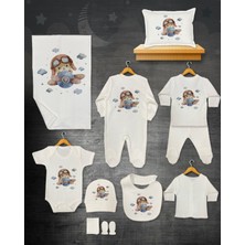 11 Lİ İSİMLİ HASTANE ÇIKIŞ SETİ ORGANİK PAMUK