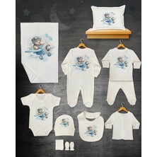 11 Lİ İSİMLİ HASTANE ÇIKIŞ SETİ ORGANİK PAMUK