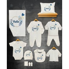 11 Lİ İSİMLİ HASTANE ÇIKIŞ SETİ ORGANİK PAMUK