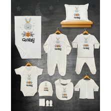 11 Lİ İSİMLİ HASTANE ÇIKIŞ SETİ ORGANİK PAMUK