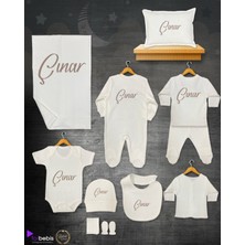 11 Lİ İSİMLİ HASTANE ÇIKIŞ SETİ ORGANİK PAMUK