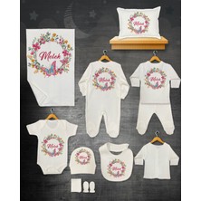 11 Lİ İSİMLİ HASTANE ÇIKIŞ SETİ ORGANİK PAMUK