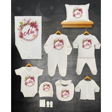 11 Lİ İSİMLİ HASTANE ÇIKIŞ SETİ ORGANİK PAMUK