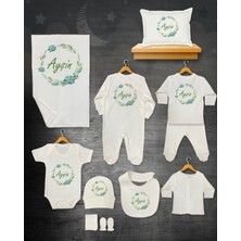 11 Lİ İSİMLİ HASTANE ÇIKIŞ SETİ ORGANİK PAMUK