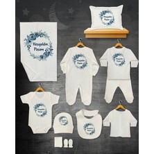 11 Lİ İSİMLİ HASTANE ÇIKIŞ SETİ ORGANİK PAMUK