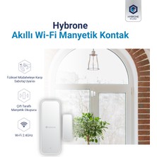 Hybrone Akıllı Wi-Fi Manyetik Kontak, Kapı Ve Pencere Sensörü, Fiziksel Müdahaleye Karşı Sabotaj Uyarısı, Uygulama ile Uzaktan Kontrol