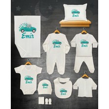 11 Lİ İSİMLİ HASTANE ÇIKIŞ SETİ ORGANİK PAMUK