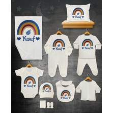 11 Lİ İSİMLİ HASTANE ÇIKIŞ SETİ ORGANİK PAMUK