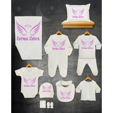 11 Lİ İSİMLİ HASTANE ÇIKIŞ SETİ ORGANİK PAMUK