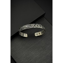 Frnch 925 Ayar Gümüş Italyan Model Gümüş Renk Erkek Bileklik FRJ12307-3307-A