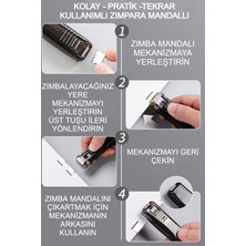 Ecuy Pratik Zımba Makinası Tekrar Kullanımlı 8 Adet Zımba Mandalı Kağıt Dosya Zarar Vermeyen Zımba