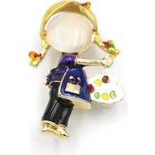 Royaleks Ressam Broş - Mavi