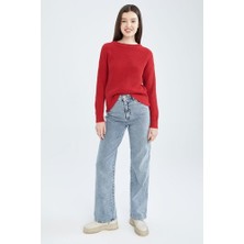 DeFacto Regular Fit Basic Uzun Kollu Selanik Örgü Kazak H6905AZ22AU