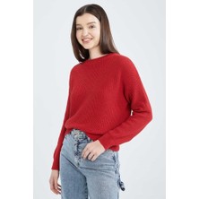 DeFacto Regular Fit Basic Uzun Kollu Selanik Örgü Kazak H6905AZ22AU