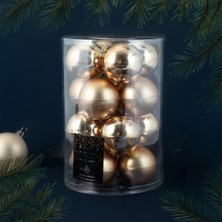 Koopman New Year 16 Parça Yılbaşı Topu Gold 80 mm