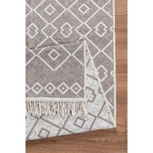 Valery Home Arya Vl Çift Taraflı,katlanabilir,yıkanabilir, Pamuk Salon,oturma Odası,balkon Kilim Krembej3 80 x 150  cm