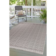 Valery Home Arya Vl Çift Taraflı,katlanabilir,yıkanabilir, Pamuk Salon,oturma Odası,balkon Kilim Krembej3 80 x 150  cm