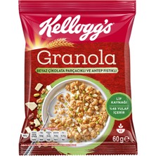 Kellogg's Beyaz Çikolata Parçacıklı&Antep Fıstıklı Granola 60g,%46 Yulaf Içerir,lif Kaynağı