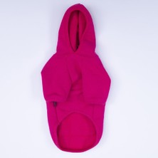 Pettrend Pembe Fuşya  Kanguru Cepli Orta Büyük Irk Köpek Hoodie- Sweatshirt  Büyük Köpek Kıyafeti(18-40 kg Aralığı Orta Büyük Irklar )