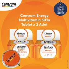 Centrum Energy Multivitamin 30'lu Tablet x 2 Adet + Günlük Vitamin Kutusu Hediye