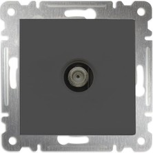 Makel Uydu Prizi F Konnektörlü Geçişli Siyah Karea