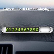 Polham Hc Series Araç Içi Geçici Park Için Telefon Numaratörü, Forforlu Açılıp Kapanabilen Premium Numaratör