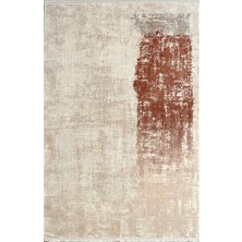 Pierre Cardin Voyage KJ03A Krem Bordo Viskon Akrilik Yumuşak Dokulu Modern Halı