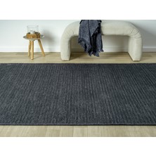 Carpetrium Aura Fitil Antrasit Grey- Pamuklu Yıkanabilir Kilim