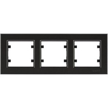 Makel Çerçeve Üçlü Siyah Karea