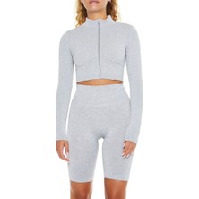 Forever 21 F21 Spor Dikişsiz Crop Ceket