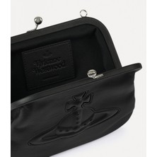 Vivienne Westwood Clutch Çıkarılabilir Askı, Enjeksiyon Orb Detaylı  Deri Çanta