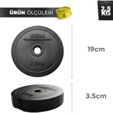 Aydın Sport 25 Kg 150 Cm Uzun Bar Dambıl Seti, Halter Seti Ve Fitness Ağırlık Seti