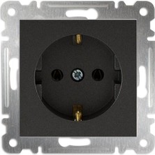 Makel Topraklı Priz Füme Karea