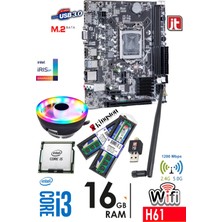 Life Teknoloji M05 I3-2100 16GB Ram H61 Anakart Wifi Cpu Fan Bundle Anakart Komple Set