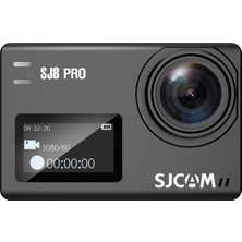 SJCAM SJ8 Pro 2.33” 5GHz WiFi 4K60 UHD 8X Dijital Zoom 170° Geniş Açı 240FPS Ağır Çekim 6-Eksenli Jiroskop Sabitleme H.265 1200mAh Ultra Geniş Batarya Çift Mikrofon Aksiyon Kamerası Siyah