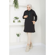 Doque Mevsimlik Kadın Tunik Kapşonlu Cepli 61019Y