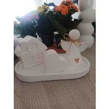 Opulent Accessories Melek,Kalp,Ev Konsept ,4 Parça Yeni Yil Hediye Kutusu,Yeni Iş Hediyesi,Yeni Ev Dekoratif ,Doğum Günü,Noel
