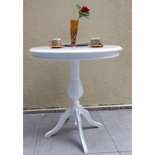 Fiskos Sehpa Eko 90504 Baba 4AYAK 65 cm Hareketli Mdf Tabla Parlak Beyaz El Yapım