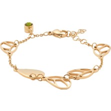 Altın Kaplamalı ve Kristalli Manyetik Bileklik