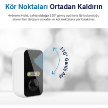 Hybrone Hold İç ve Dış Ortam Bataryalı Wi-Fi Akıllı Kamera, Renkli Gece Görüşü, Siren ve Işığı Sayesinde Aktif Caydırıcılık, Mıknatıs ile Kolay Kurulum