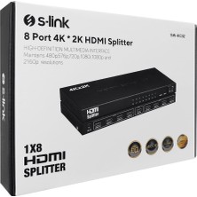 S-Lınk SW-KC32 8 Port 4k*2k HDMI Splıtter