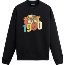 Colermi Best Of Vintage 1990 Limited Editiondoğum Tarihi Baskılı Doğum Günü Hediyesi Vintage Retro Sweatshirt
