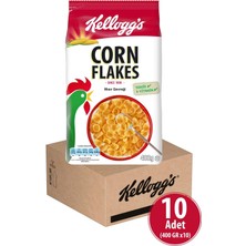 Kellogg's Corn Flakes Kahvaltılık Mısır Gevreği 400 gr x 10 Adet, Lif Kaynağı, Demir ve 6 Vitamin Içerir