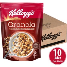 Kellogg's Çikolata Parçacıklı&fındıklı Granola 340 gr x 10 Adet,%44 Yulaf Içerir, Lif Kaynağı